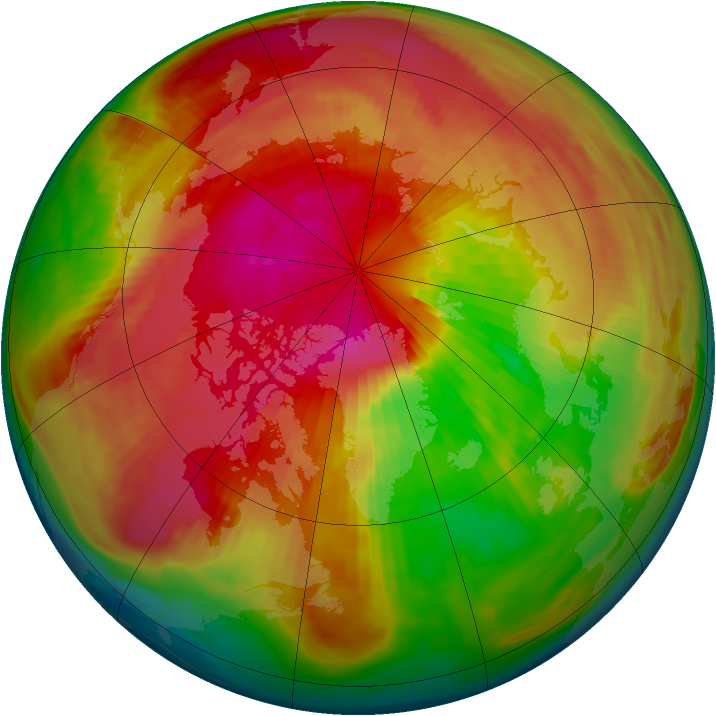 Arctic ozone map for 17 March 1980